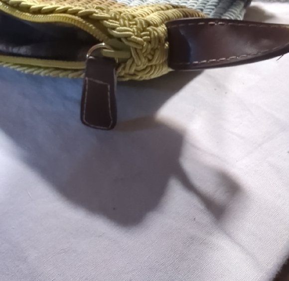 Blue and Brown Weave Shoulder Bag By Liz Claiborne - Picture 12 of 15